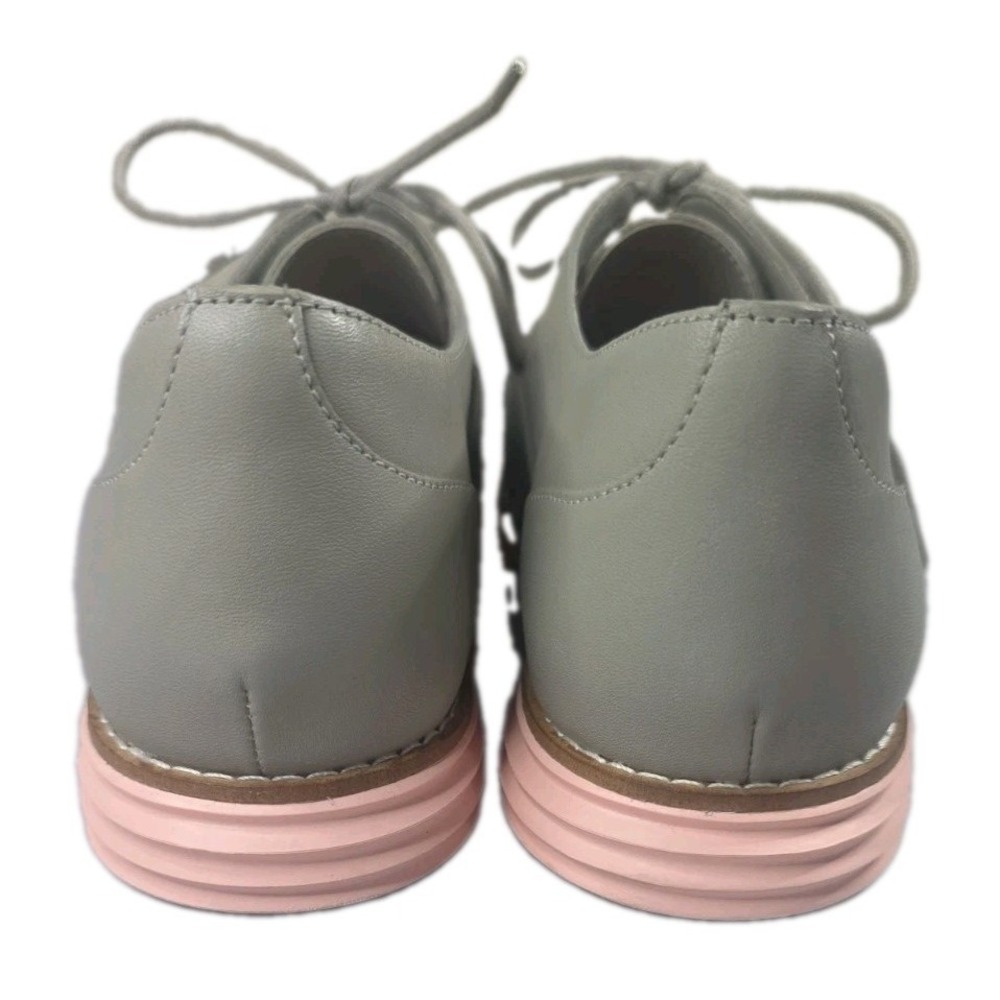 Cole Haan NWOB Original Grand Gray/Pink Leather Oxford 2019 Women's 6.5B W17145 - Picture 8 of 15
